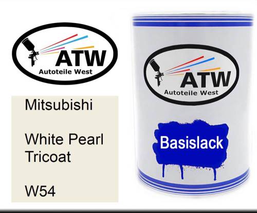 Mitsubishi, White Pearl Tricoat, W54: 500ml Lackdose, von ATW Autoteile West.